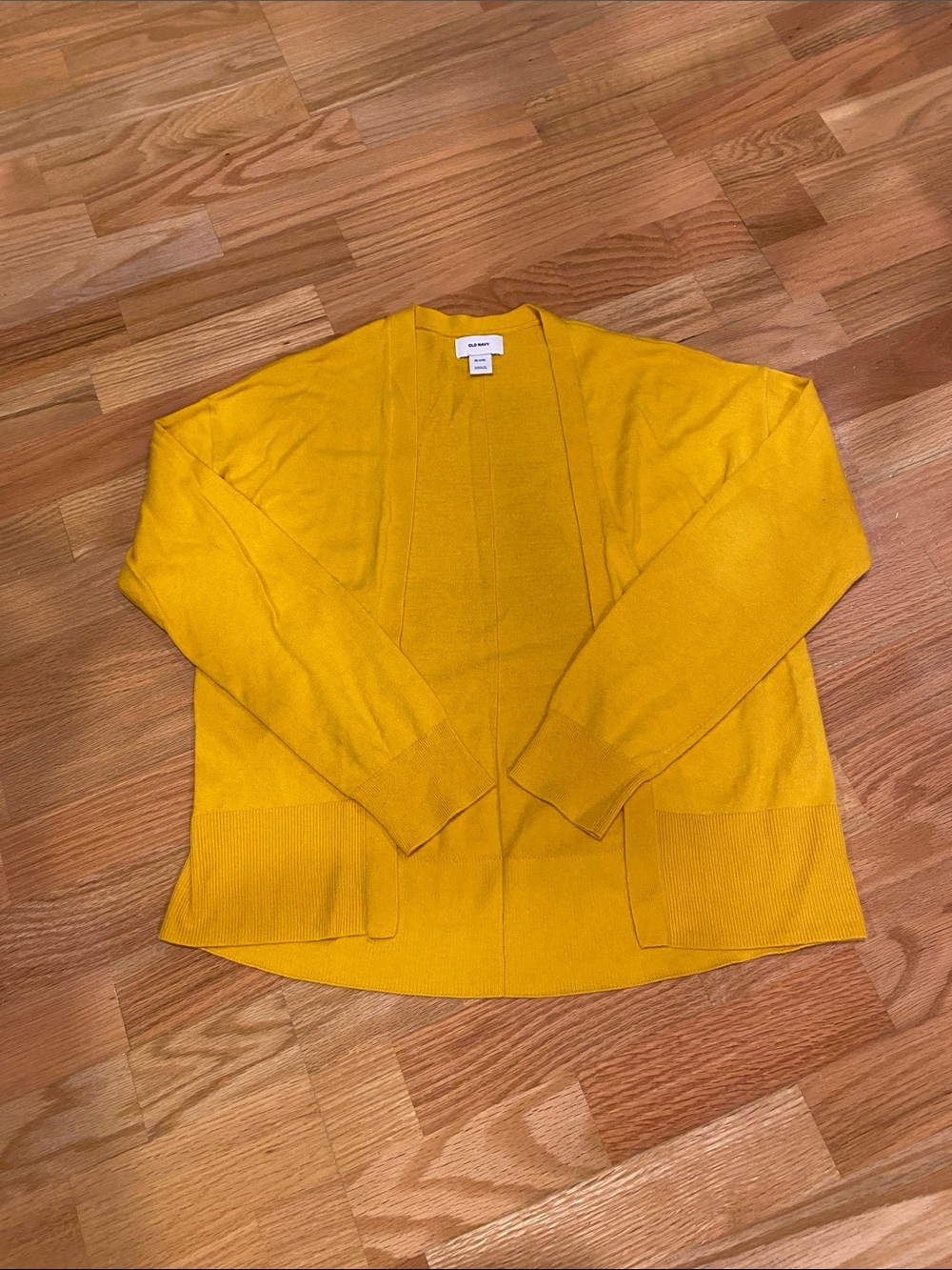 Old Navy Mustard Yellow Girls Open Cardigan Sweater